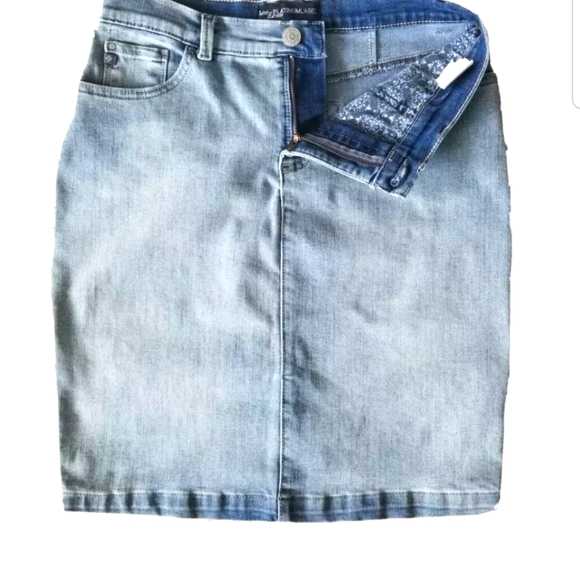 Lee Platinum Label Jean Skirt Stretch sz 4 / 6 - Picture 6 of 8